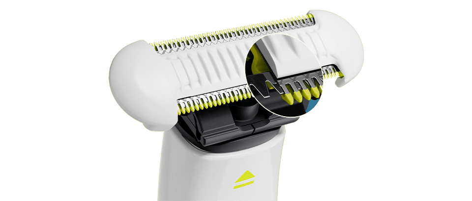 Zestawienie zalet maszynki do golenia miejsc intymnych OneBlade Intimate.