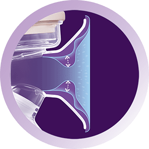 Laktator z technologią naturalnego ssania piersi przez dziecko