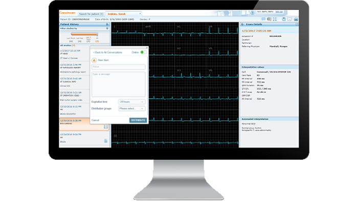 Ekran interfejsu wymiany obraz&oacute;w widoczny na monitorze