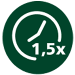 Pieczenie w urządzeniu airfryer trwa znacznie szybciej, nawet 1,5 razy kr&oacute;cej niż tradycyjne, co przekłada się na oszczedność czasu i niższe rachunki. 