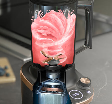 Uzyskiwanie idealnej konsystencji blendowanych składnik&oacute;w dzięki dużej mocy i technologii ProBlend Ultra.