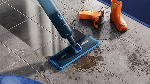 Mop elektryczny Philips OneUp myje podłogę 2 razy szybciej