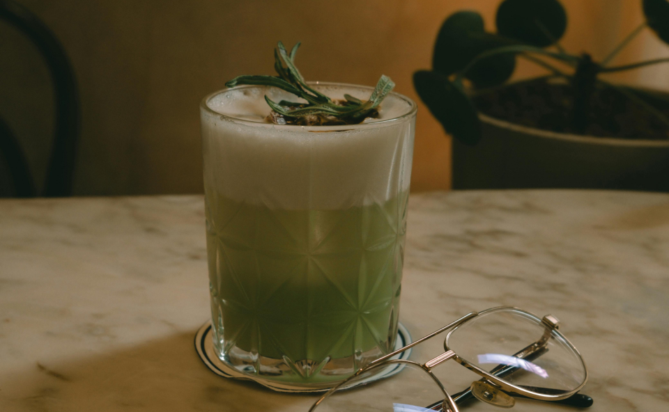 Matcha latte zrobiona w domu