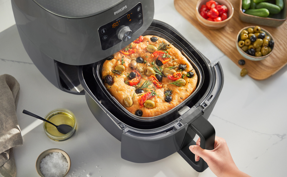 Airfryer z otwartą szufladą