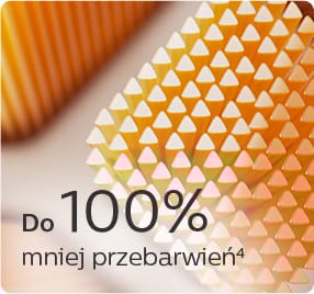 Unikalna technologia włosia w końc&oacute;wce szczoteczki sonicznej Philips Sonicare umożliwiająca możliwie najlepsze czyszczenie i zapobieganie przebarwieniom zęb&oacute;w.